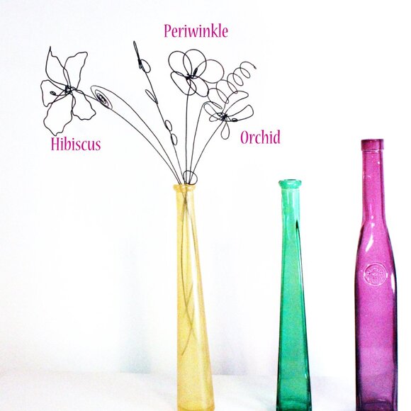 Handmade Wire Flowers Made to Order Made In Canada One of a kind Metal Bouquet - Picture 13 of 13